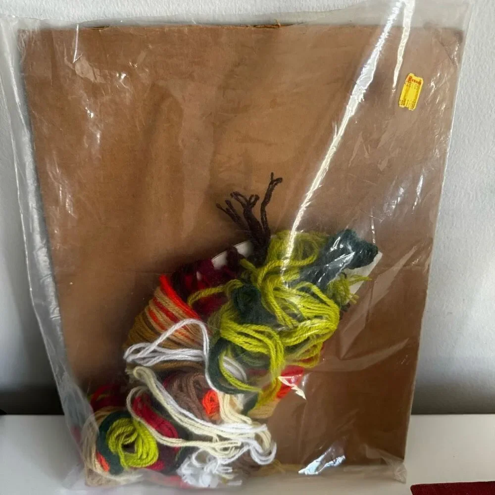 1991 Paragon Creative Crewel Kit Apple Picken’s Opened